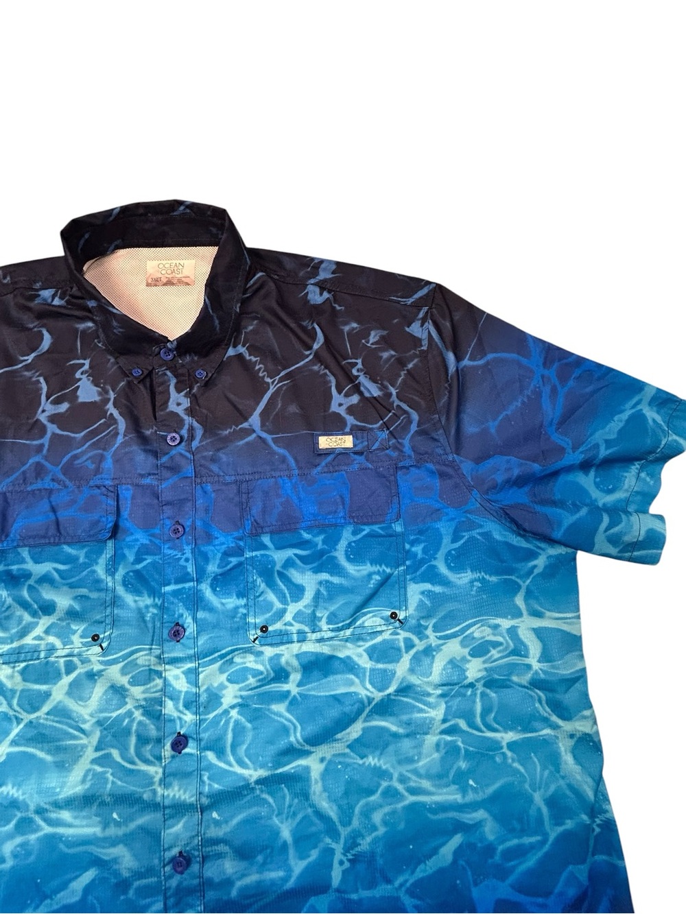 Ocean+Coast 3XLT Men’s Water Reflection Vented Lightweight Travel Fishing Shirt